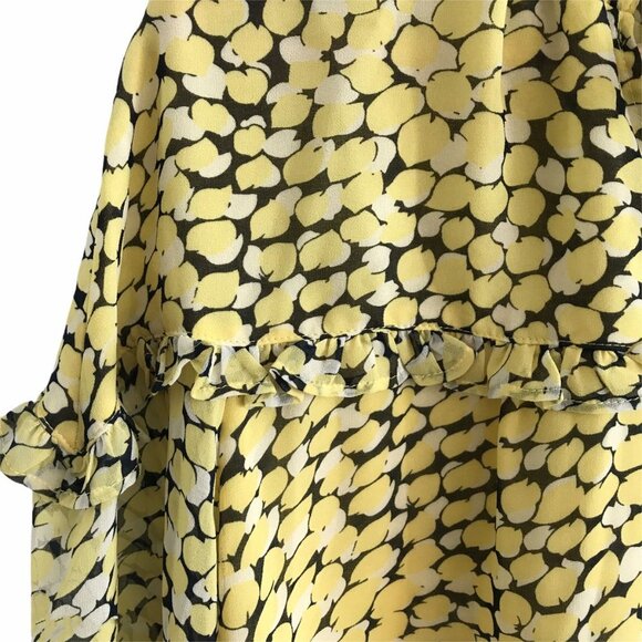 Mimimum yellow pattern blouse euro Size 36/small NWT - Picture 7 of 12